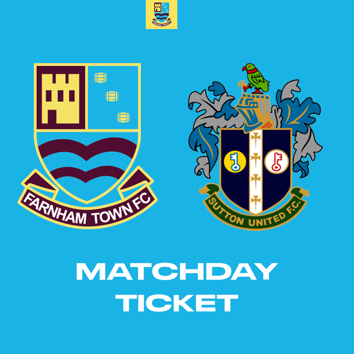 Farnham Town vs. Sutton United - Cup - AWAY Matchday Ticket