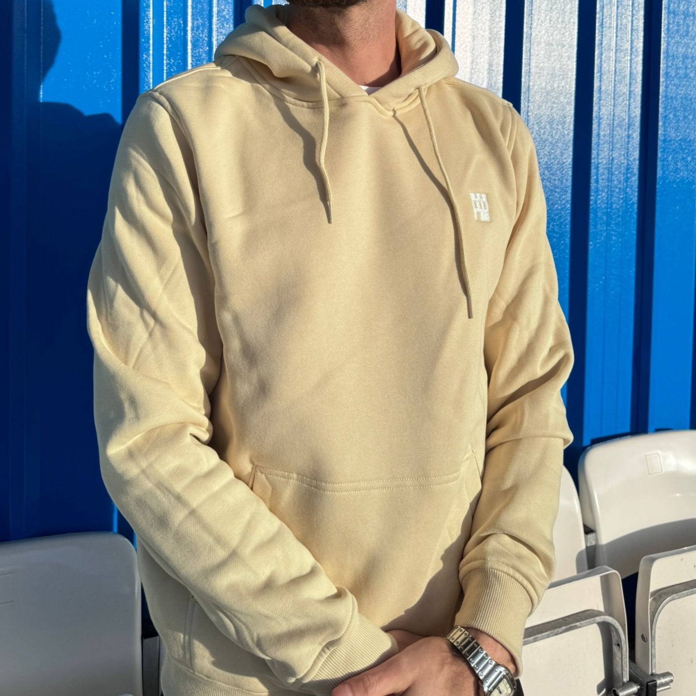 Castle Range Hoodie - Sand/White