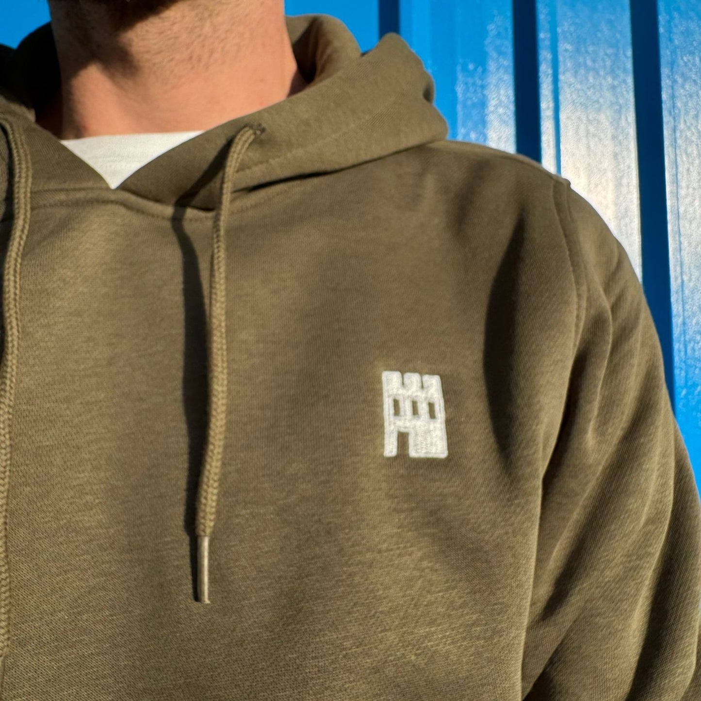 Castle Range Hoodie - Olive/White